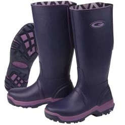 Grubs Rainline Wellington Boots Aubergine