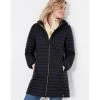 Joules Ladies Snug Long Packable Waterproof Coat -Equestrian Sales Store 215968 black a model1
