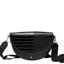 Joules Clara Half Moon PU Bag -Equestrian Sales Store 222396 black d clp