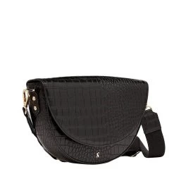 Joules Clara Half Moon PU Bag -Equestrian Sales Store 222396 black f clp