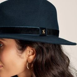 Joules Womens Maude Fedora Hat 8 Joules Womens Maude Fedora Hat -Equestrian Sales Store 222424 navy b model2