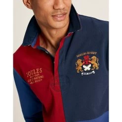 Joules Mens Harlequin Rugby Shirt -Equestrian Sales Store 223263 frnavy c