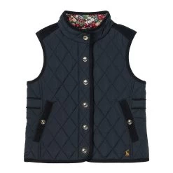 Joules Kids Bridgefield Showerproof Diamond Quilted Gilet