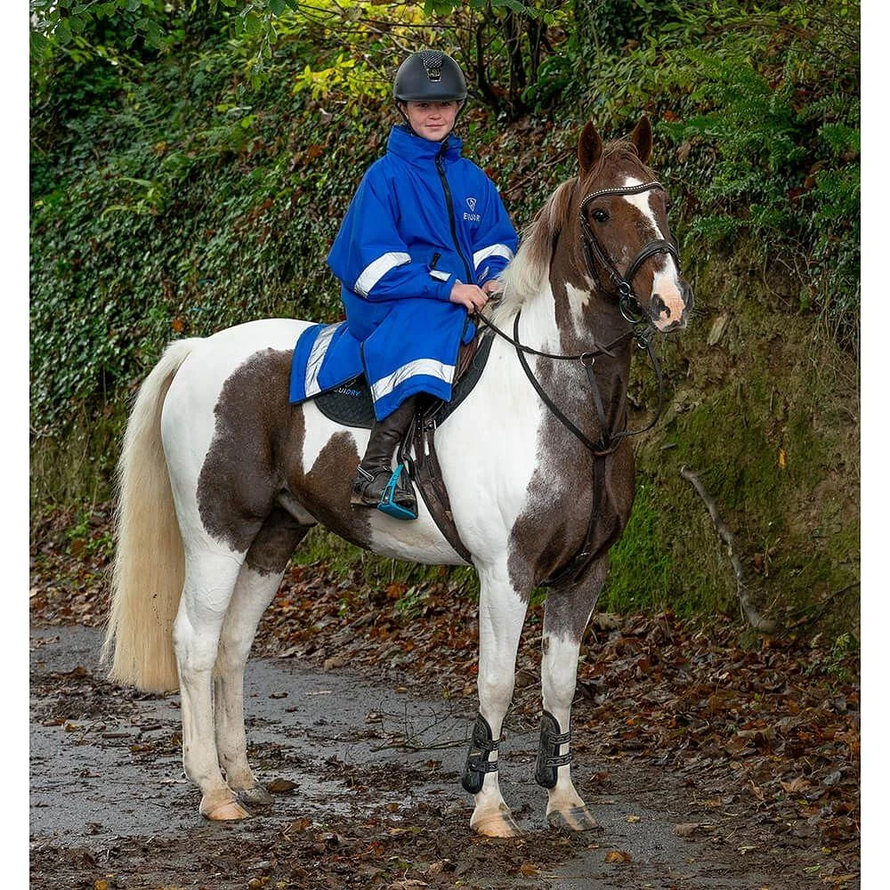 Equidry Kids Pro Ride Reflective Waterproof Riding Jacket With Stowaway Hood 8 Equidry Kids Pro Ride Reflective Waterproof Riding Jacket With Stowaway Hood - Image 6