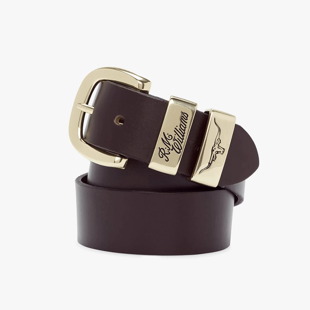 RM Williams Mens 3 Piece Solid Hide Belt 3 RM Williams Mens 3 Piece Solid Hide Belt