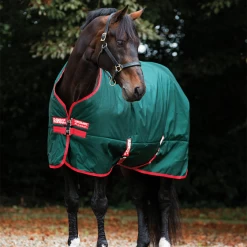 Horseware Rambo Original 0g Lite Turnout Rug Green/Red