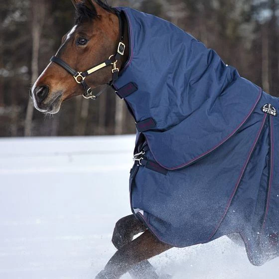 Horseware Rambo Optimo 150g Turnout Rug Hood Navy/Burgundy/Teal/Navy 3 Horseware Rambo Optimo 150g Turnout Rug Hood Navy/Burgundy/Teal/Navy