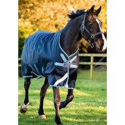 Horseware Amigo Bravo 12 Plus Turnout Rug Bundle Navy/Turquoise, Aqua & Blue -Equestrian Sales Store aart82 bedc amigo bravo 12 turnout lite 100g disc 2