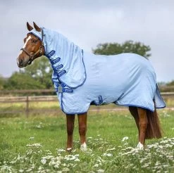 Horseware Amigo Ripstop Hoody Fly Rug Blue/Silver