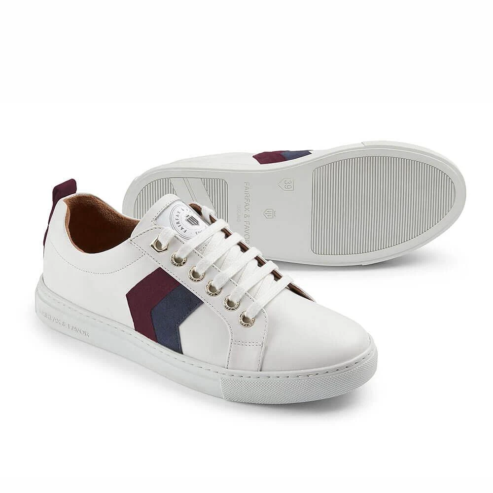 Fairfax & Favor Womens Alexandra Leather Trainers Stockist Exclusive Plum/Ink 4 Fairfax & Favor Womens Alexandra Leather Trainers Stockist Exclusive Plum/Ink - Image 2