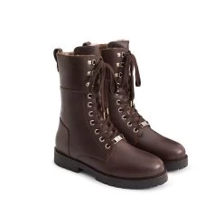 Fairfax & Favor Womens Anglesey Shearling Lined Combat Boots