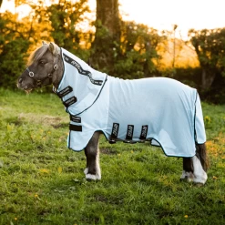 Horseware Amigo Bug Rug Petite Fly Rug Azure Blue/Black/White/Blue