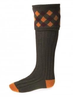 House Of Cheviot Mens Chequers Socks 7 House Of Cheviot Mens Chequers Socks -Equestrian Sales Store chequers spruce