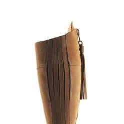 Fairfax & Favor Ladies Heeled Regina Suede Boots -Equestrian Sales Store detail tan suede heeled regina