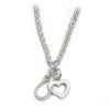 Hiho Silver Exclusive Sterling Silver Heart & Horseshoe Cluster Necklace -Equestrian Sales Store exclusive sterling silver heart horseshoe cluster necklace