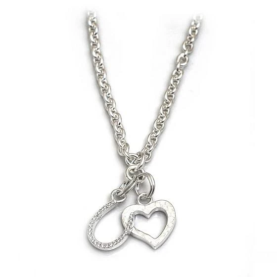 Hiho Silver Exclusive Sterling Silver Heart & Horseshoe Cluster Necklace 3 Hiho Silver Exclusive Sterling Silver Heart & Horseshoe Cluster Necklace