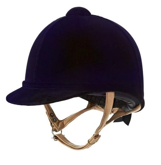 Charles Owen Fian Velvet Riding Hat Navy 3 Charles Owen Fian Velvet Riding Hat Navy