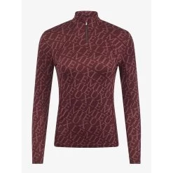 LeMieux Womens Fleur Base Layer -Equestrian Sales Store it03357 product fleurbaseayer merlot 1