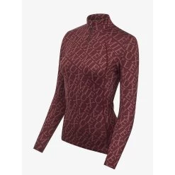 LeMieux Womens Fleur Base Layer -Equestrian Sales Store it03357 product fleurbaseayer merlot 2 7