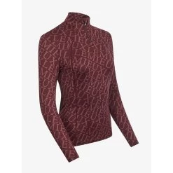 LeMieux Womens Fleur Base Layer -Equestrian Sales Store it03357 product fleurbaseayer merlot 3