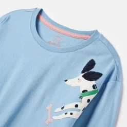 Joules Kids Ava Applique Jersey Long Sleeve Top -Equestrian Sales Store joules kids ava bel air jersey blue 3
