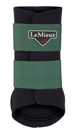 LeMieux Grafter Brushing Boots -Equestrian Sales Store lm grafter boots huntergreen1 hr