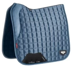 LeMieux Loire Memory Satin Dressage Saddle Pad -Equestrian Sales Store lm loiredressage memory iceblue hr 1