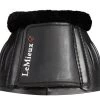LeMieux Rubber Bell Boots With Fleece Black -Equestrian Sales Store lm rubberbellboot fleece hr min