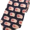Sax Mens Soprano Funny Pigs Country Silk Tie Navy -Equestrian Sales Store ns919
