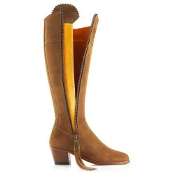 Fairfax & Favor Ladies Heeled Regina Suede Boots -Equestrian Sales Store open tan suede heeled regina copy