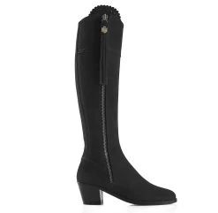 Fairfax & Favor Ladies Heeled Regina Suede Boots -Equestrian Sales Store regina heel black side
