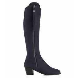 Fairfax & Favor Ladies Heeled Regina Suede Boots -Equestrian Sales Store regina navy heeled side