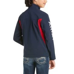 Ariat Youth New Team Softshell Jacket Navy -Equestrian Sales Store s17 yth engl 10019268 back