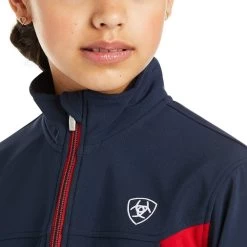 Ariat Youth New Team Softshell Jacket Navy -Equestrian Sales Store s17 yth engl 10019268 detail02