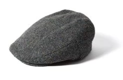 Failsworth Stornoway Harris Tweed Flat Cap Blue Mix