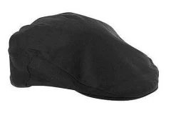 Failsworth Wax Flat Cap Black