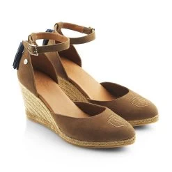 Fairfax & Favor Ladies Monaco Wedge Espadrille -Equestrian Sales Store wedges1 0387 2 tan