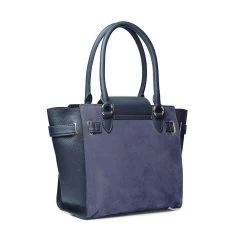 Fairfax & Favor Windsor Tote Suede Handbag Ink -Equestrian Sales Store windsor tote ink back